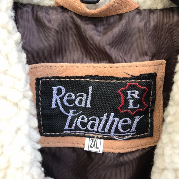 Real Leather Brand Two-Tone Womens Western Leather Jacket Coat. Size 2 XL - Picture 3 of 8